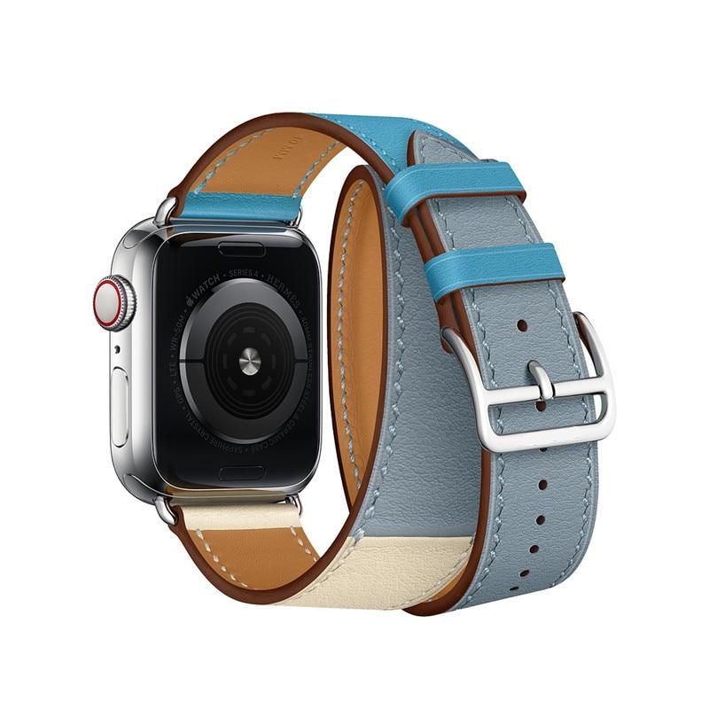 Pulseira de Volta Simples ou Volta Dupla em Couro Legítimo de Alta Qualidade para Apple Watch - Loja Oficial | XploudShop