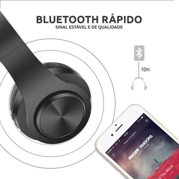Fone de Ouvido Bluetooth com Microfone, Dobrável, Entrada para Cartão SD e Alça Regulável - Loja Oficial | XploudShop