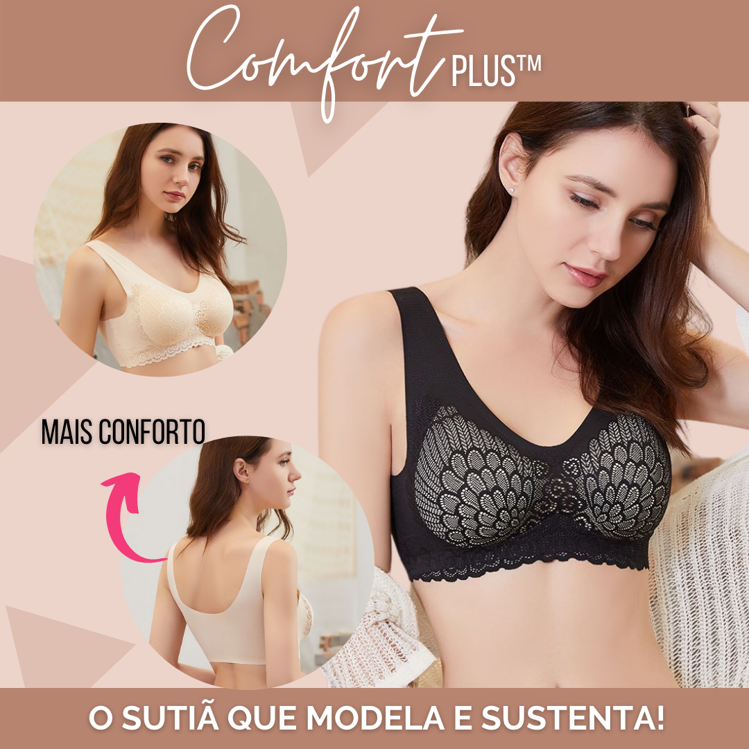 Kit 3 Unidades Sutiã Confort 5D Efeito Push-Up