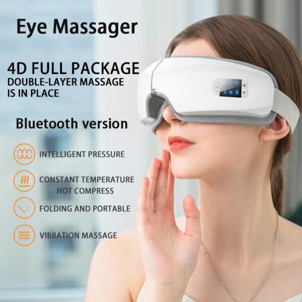 Óculos Massageador de Olhos Digital 4D Multiuso Sem Fio Cuidados com a Visão Evita Fatiga Ocular - Loja Oficial | XploudShop