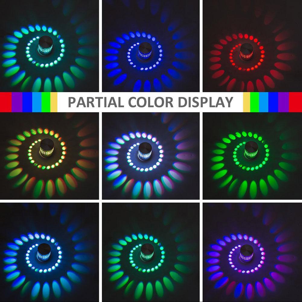 Luz LED Espiral Buraco Negro RGB Iluminação de Parede com Efeito Colorido - Loja Oficial | XploudShop