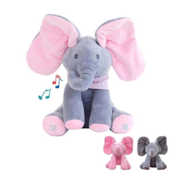 Elefante Animado de Pelúcia Interativo Musical Peek a Boo Brinquedo Muito Fofo - Loja Oficial | XploudShop