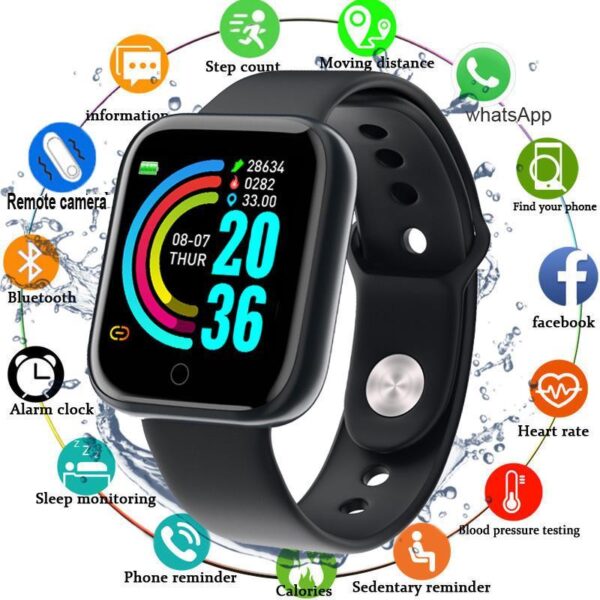 Smart Watch Y68 Esportivo Digital Monitor de Pressão Cardíaca à Prova d'Água Relógio Inteligente de Pulso - Loja Oficial | XploudShop
