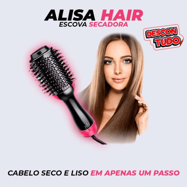 Alisa Hair Escova Alisadora Secadora - Loja Oficial | XploudShop