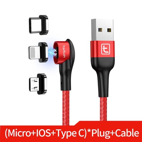 Twitch ® - Cabo e Conector Magnético (Tipo C, Iphone, Micro USB) - Loja Oficial | XploudShop