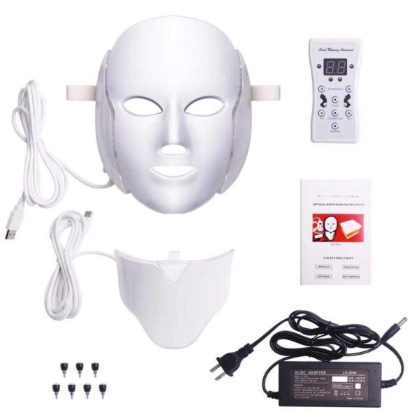 Máscara e Pescoço 7 Cores LED Tratamento Facial Estético Fototerapia - Loja Oficial | XploudShop